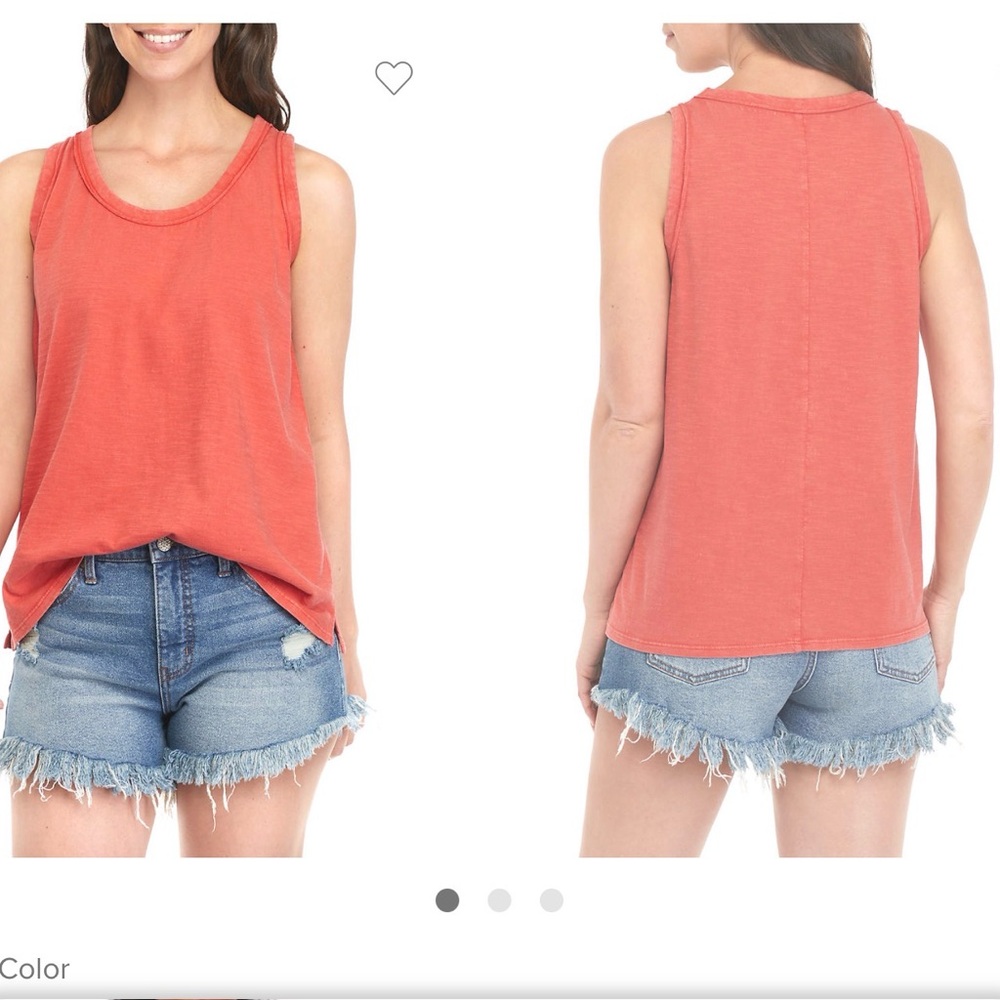 NWT Wonderly red-Orange Scoop Neck Tank size XXL